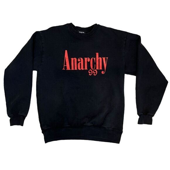 Shadow Hill Anarchy 99 Hoodie Size Medium Black Red Heavyweight Pullover - Picture 3 of 7